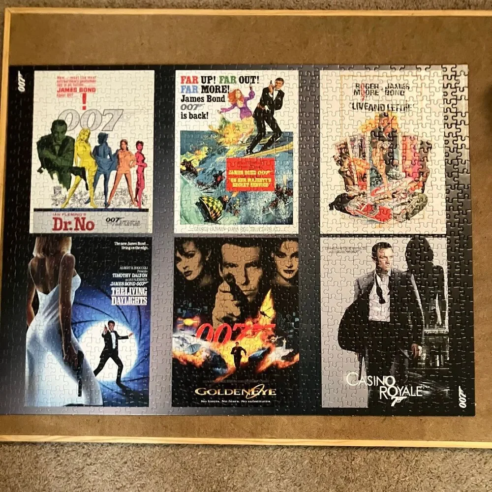 Top Puzzles James Bond Actor Debut 1000 Piece Jigsaw Puzzle Game W/Poster